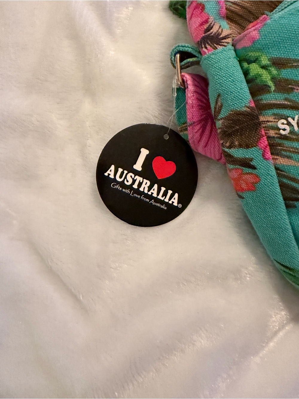 Australia Floral Crossbody Bag - Turquoise & Pink - Picture 5 of 5